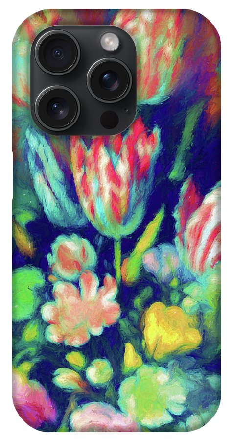Pastel Tulips Detail - Phone Case