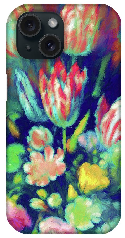 Pastel Tulips Detail - Phone Case