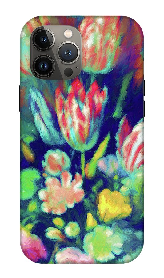 Pastel Tulips Detail - Phone Case