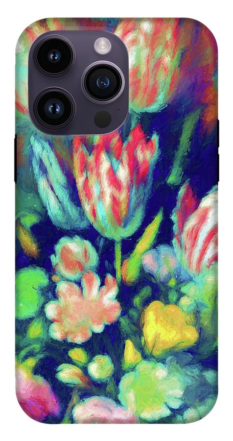 Pastel Tulips Detail - Phone Case