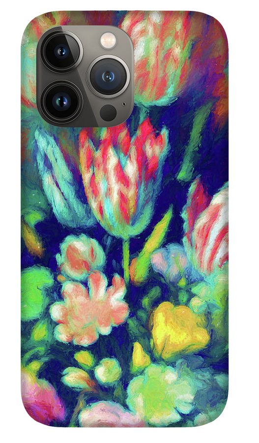 Pastel Tulips Detail - Phone Case