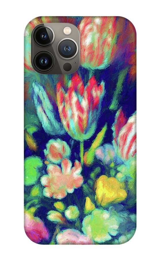 Pastel Tulips Detail - Phone Case
