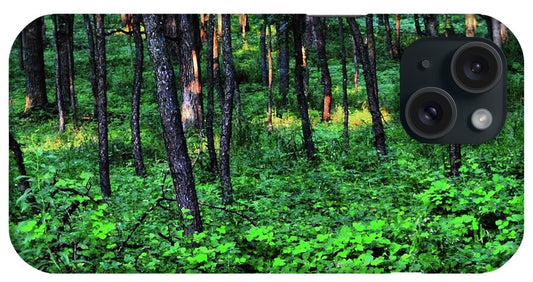 Patchy Sunlight in The Woods - Phone Case