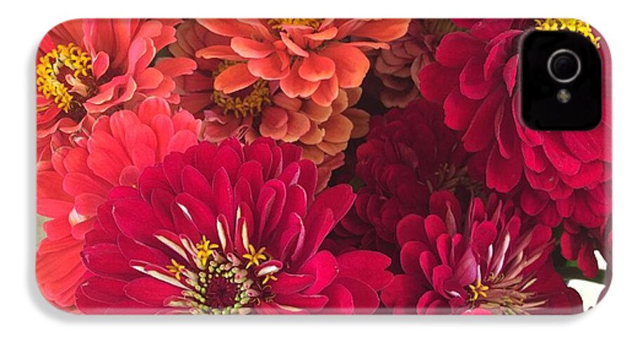 Peach and Pink Zinnias - Phone Case