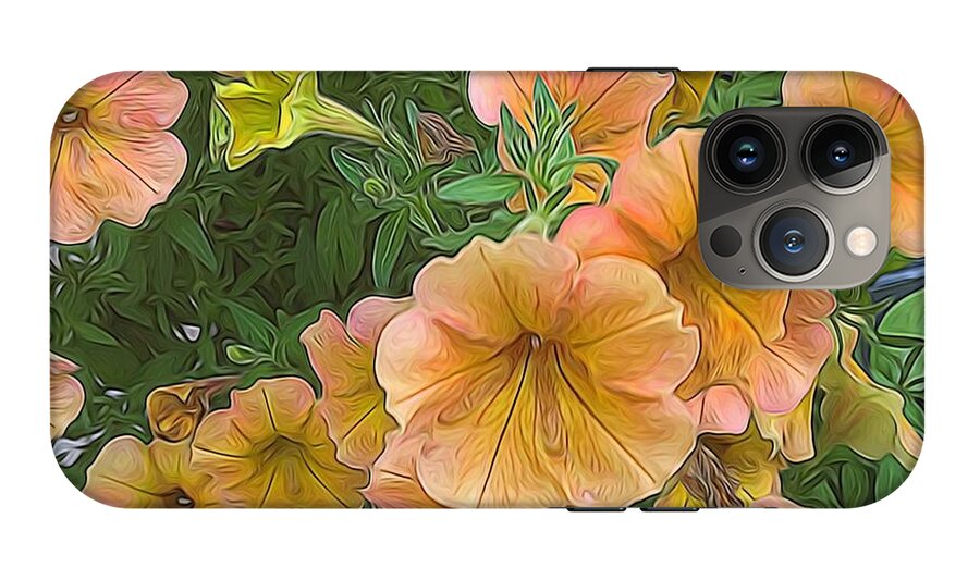 Peach Petunias - Phone Case