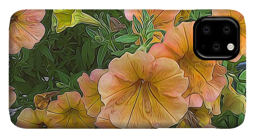 Peach Petunias - Phone Case