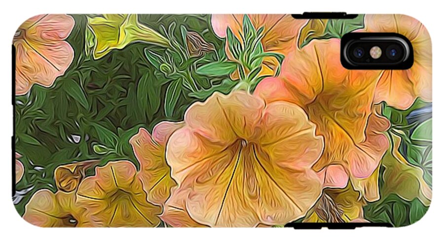 Peach Petunias - Phone Case