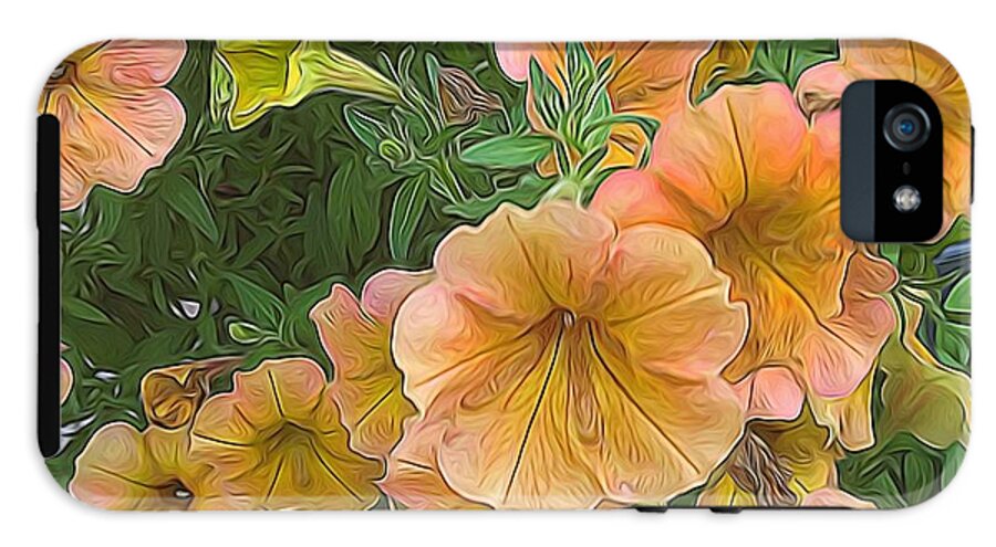 Peach Petunias - Phone Case