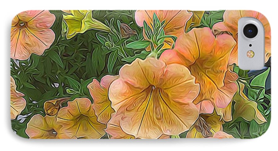 Peach Petunias - Phone Case