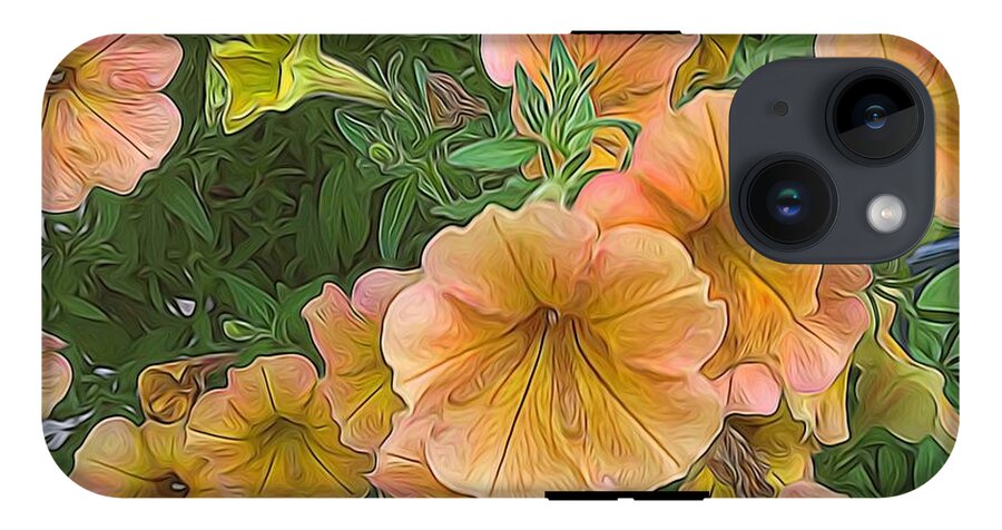 Peach Petunias - Phone Case