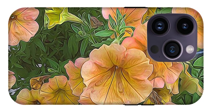 Peach Petunias - Phone Case