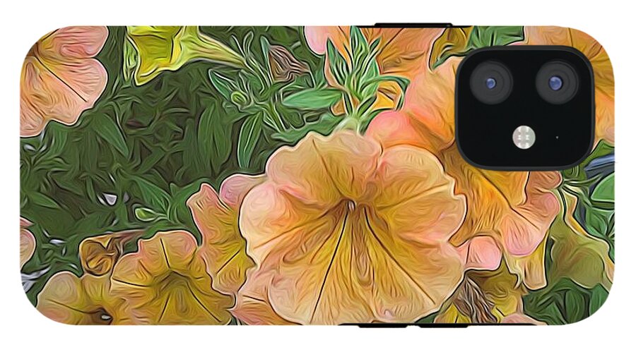 Peach Petunias - Phone Case