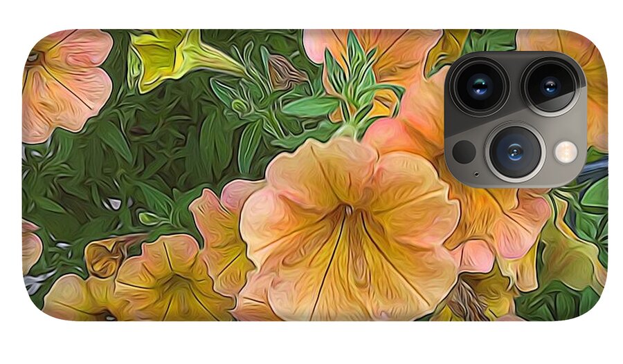 Peach Petunias - Phone Case