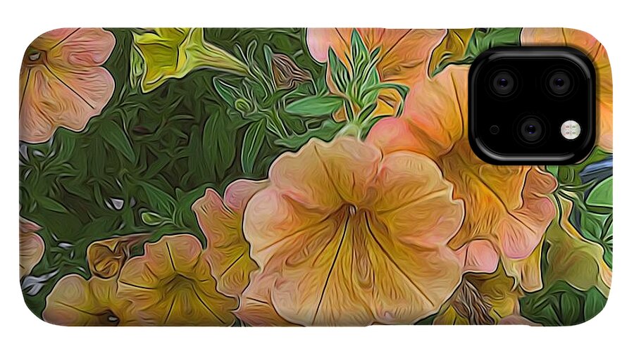 Peach Petunias - Phone Case