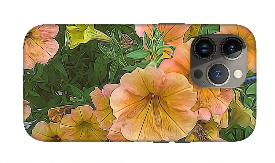 Peach Petunias - Phone Case