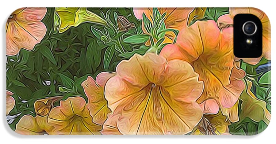 Peach Petunias - Phone Case