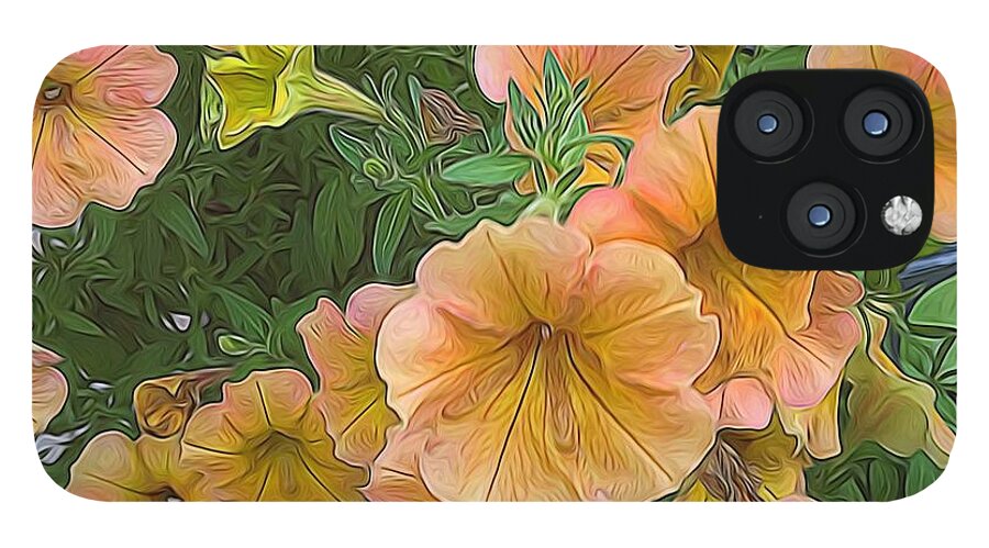 Peach Petunias - Phone Case