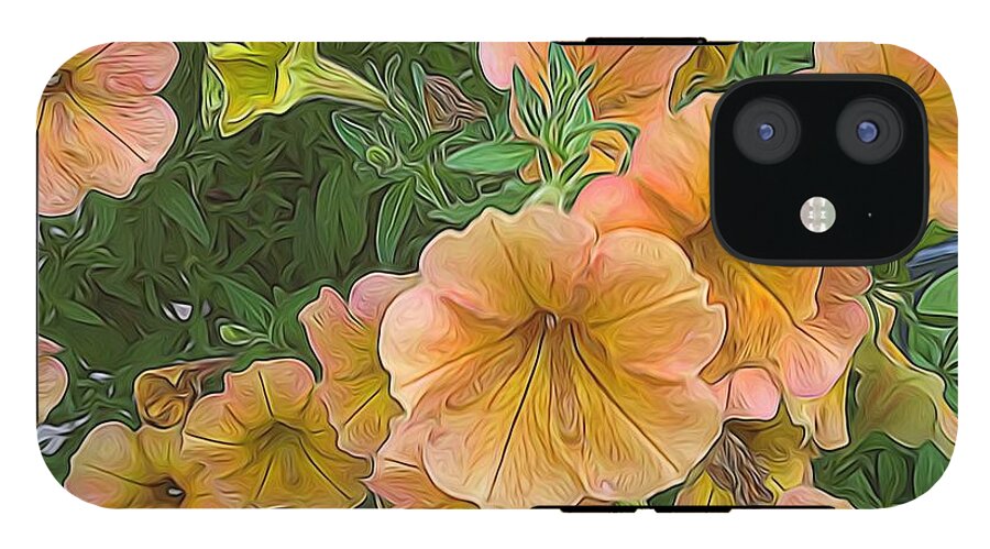 Peach Petunias - Phone Case