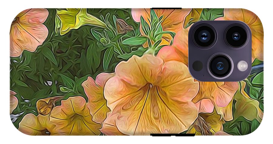 Peach Petunias - Phone Case