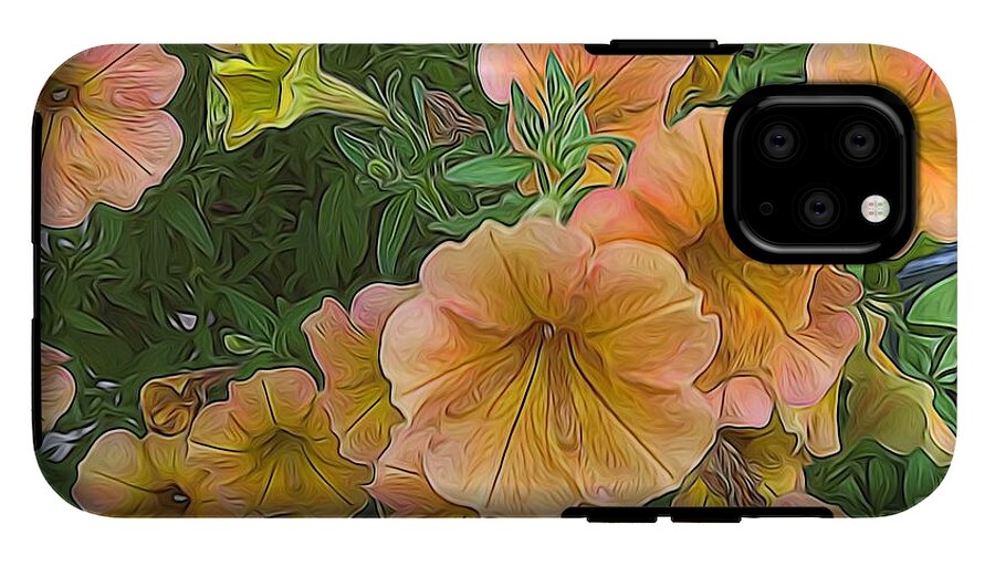 Peach Petunias - Phone Case