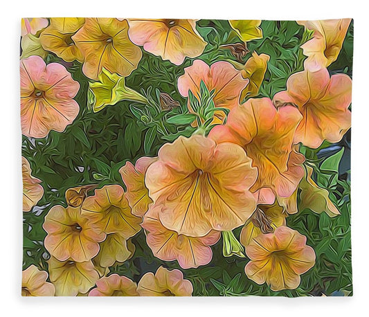 Peach Petunias - Blanket