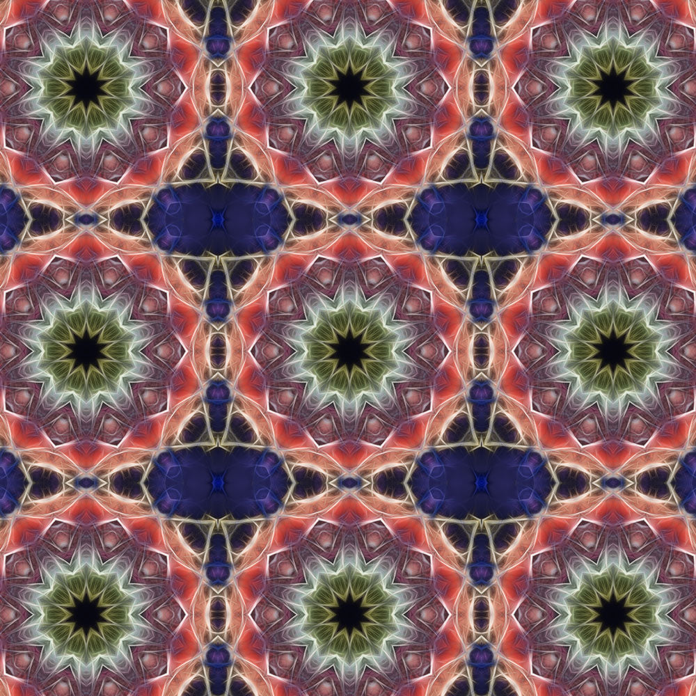 Peachy Yellow Kaleidoscope Digital Image Download
