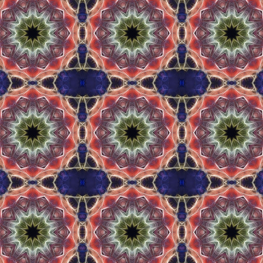 Peachy Yellow Kaleidoscope Digital Image Download