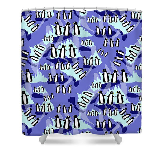 Penguins Pattern - Shower Curtain