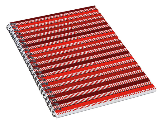 Peppermint Stripes - Spiral Notebook