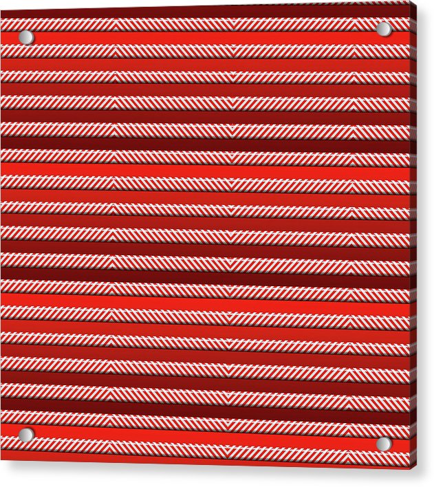 Peppermint Stripes - Acrylic Print