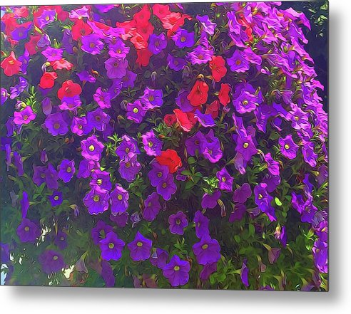 Pile Of Petunias - Metal Print