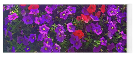 Pile Of Petunias - Yoga Mat