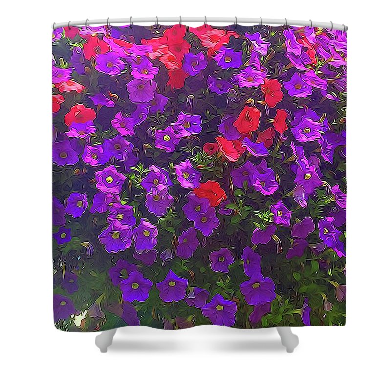 Pile Of Petunias - Shower Curtain