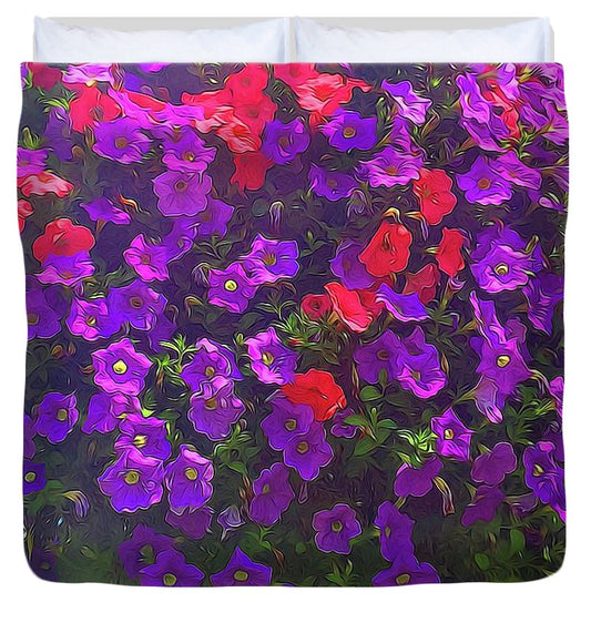 Pile Of Petunias - Duvet Cover