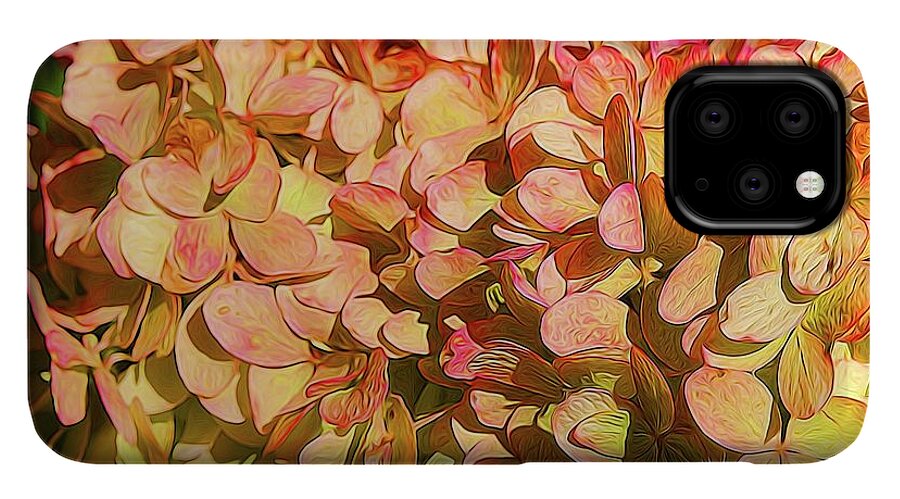 Pink and Creamy Hydrangea - Phone Case