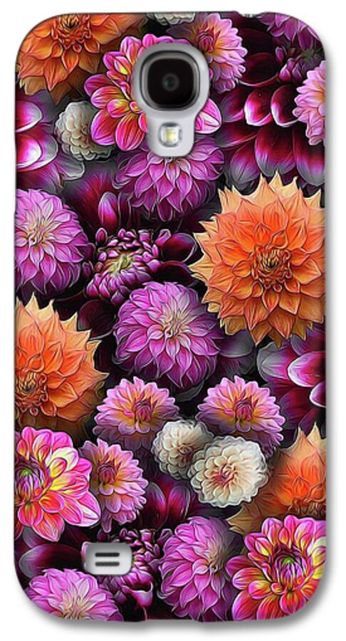 Pink and Orange Dahlias Collage - Phone Case