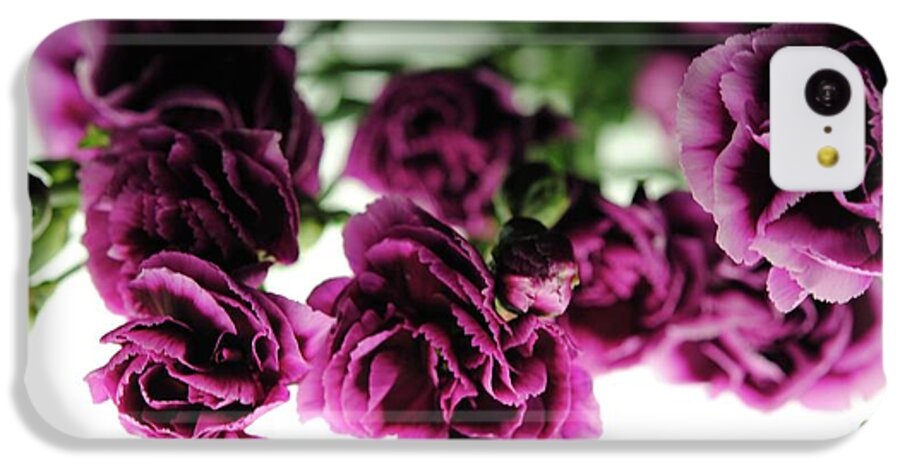 Pink and Purple Carnations On Lightbox - Phone Case