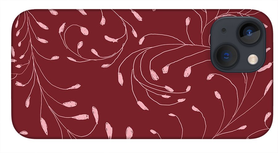 Pink and Red Zentangle Vines and Leaf Pattern - Phone Case