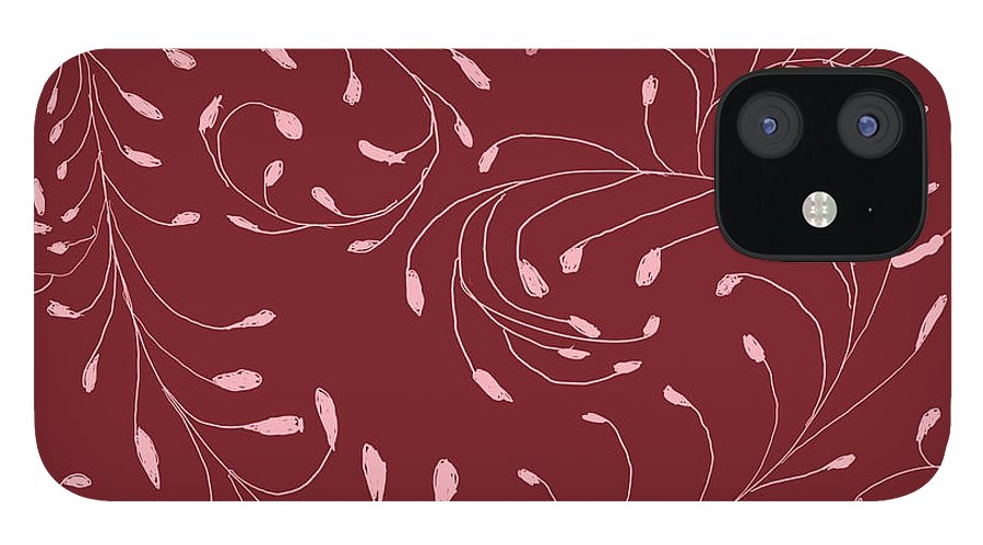 Pink and Red Zentangle Vines and Leaf Pattern - Phone Case