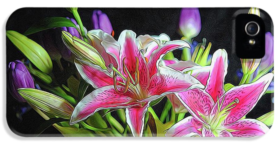 Pink and White Lily Bouquet - Phone Case