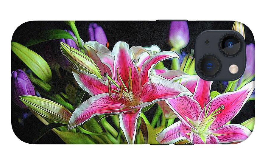 Pink and White Lily Bouquet - Phone Case