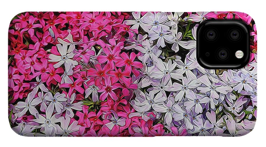 Pink and White Phlox - Phone Case