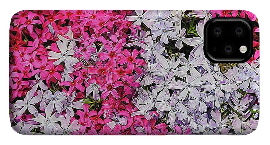 Pink and White Phlox - Phone Case