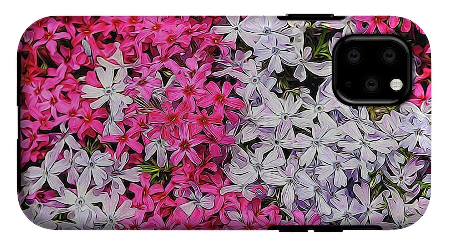 Pink and White Phlox - Phone Case