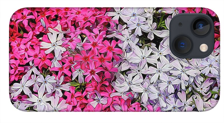 Pink and White Phlox - Phone Case
