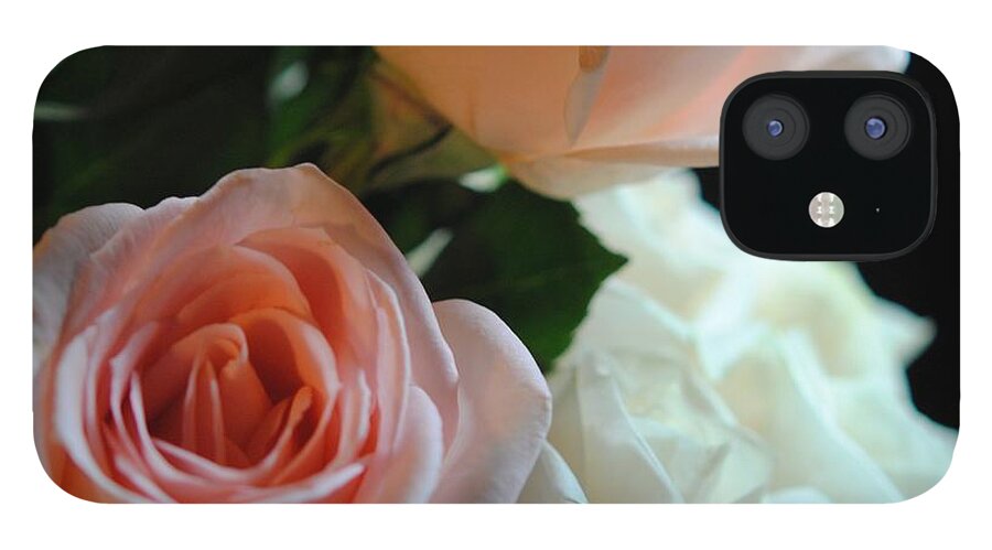Pink and White Roses Bouquet - Phone Case