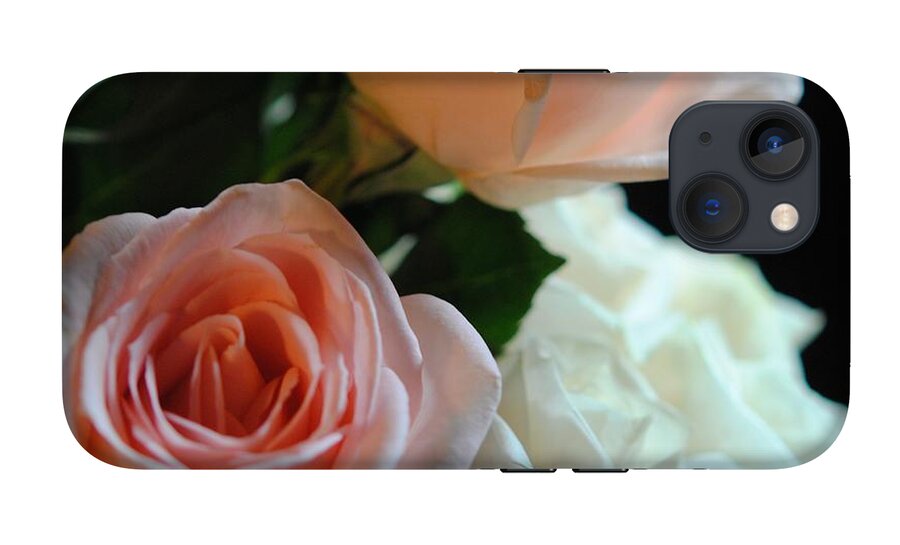Pink and White Roses Bouquet - Phone Case
