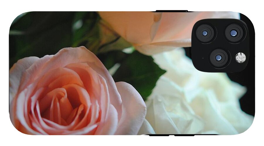 Pink and White Roses Bouquet - Phone Case