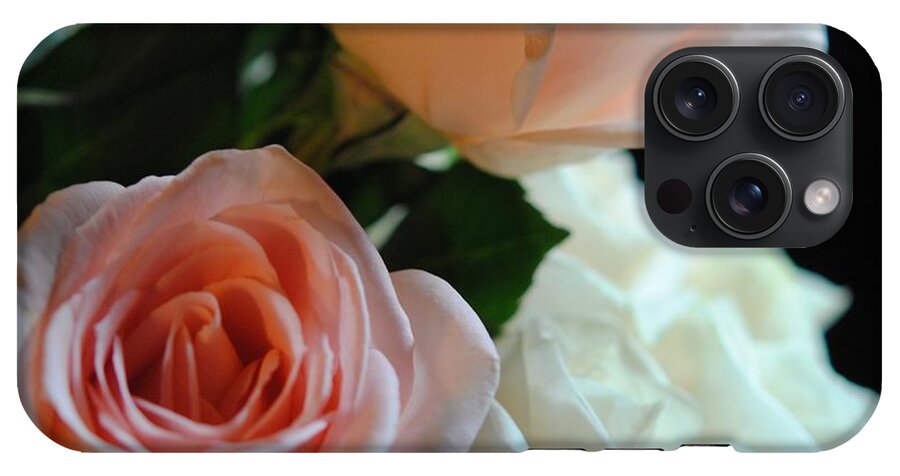 Pink and White Roses Bouquet - Phone Case
