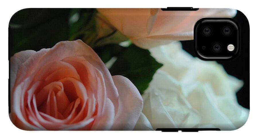 Pink and White Roses Bouquet - Phone Case
